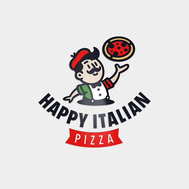 iCrea logo Happy Italian pizza